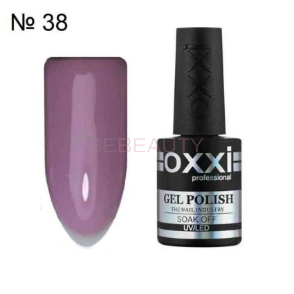 Гель-лак Oxxi 38 (пастельний бежево-рожевий, емаль), 10мл