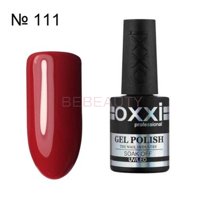 Гель-лак Oxxi 111 (темний червоний, емаль), 10мл