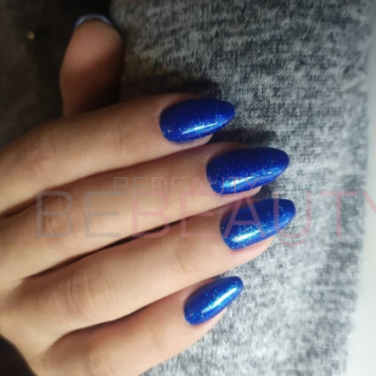 Гель-лак Kira Nails 24 Karat 010 (синій з блискітками), 6 мл