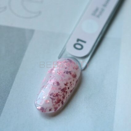 Siller Base Potal 01 (рожево-молочний із рожевою поталлю), 8 мл