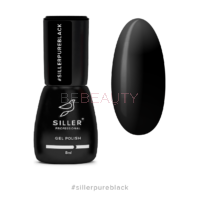 Гель-лак Siller Pure Black, (чорніше чорного, емаль), 8 мл