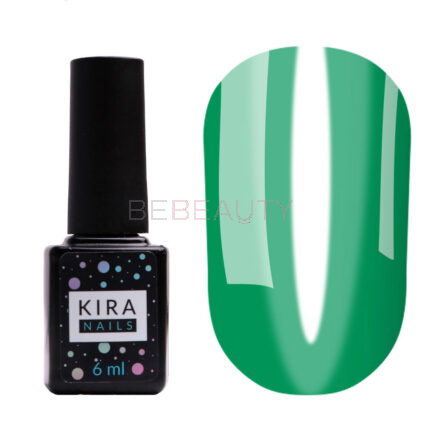 Гель-лак Kira Nails Vitrage V06 (зелений зеленка), 6 мл