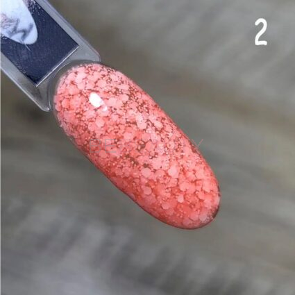 SAGA Гель-лак Мармелад 002 (персиковий з пластівцями), 9 мл