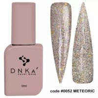 DNKa Cover Base 052 (прозорий з рожево-золотою поталлю, світловідбиваючий), 12 мл