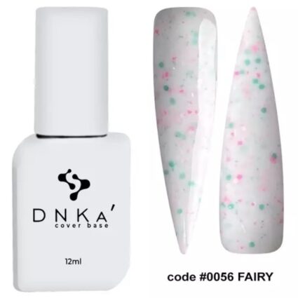 DNKa Cover Base 056 (білий із зеленою та рожевою крихтою), 12 мл