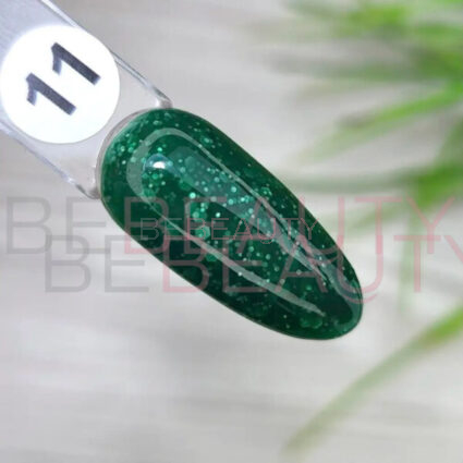 SAGA Гель-лак Мармелад 011 (зелений з пластівцями), 9 мл