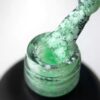 ART Bubble B005 – гель-лак (напівпрозорий зелений з білими пластівцями), 6 мл