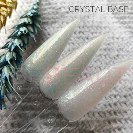 Grade Сrystal base 003 – (прозоро-рожевий з різнокольоровою поталлю), 15 мл