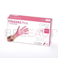 Нітрилові рукавички CEROS Fingers Pink, M, товщина 2,5 mil – рожеві, 100 шт.