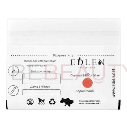Edlen Крафт-пакети 60х100 мм, білі з плівкою, 100 шт.