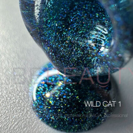 SAGA WILD CAT 01 – гель-лак (бірюзово-зелений), 9 мл