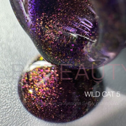 SAGA WILD CAT 05 – гель-лак (малиново-фіолетовий з жовтим), 9 мл