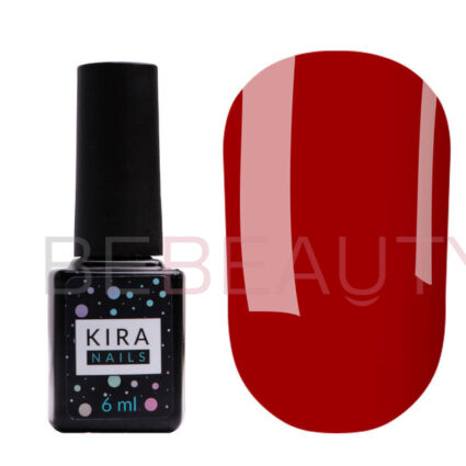 Гель-лак Kira Nails 144 (насичений червоний, емаль), 6 мл