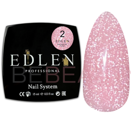 Edlen Builder Flash gel 002 – Гель для нігтів, світловідбивний, 15 мл