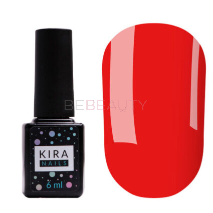 Гель-лак Kira Nails 166 (пікантно-червоний, емаль), 6 мл